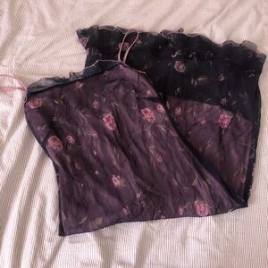 Vintage 90s sheer layer slip dress y2k